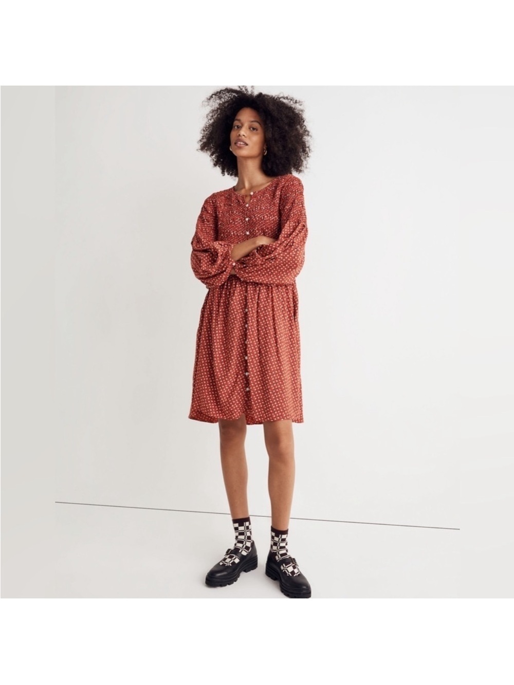 Madewell Challis Smocked Tiny Daisy Dress